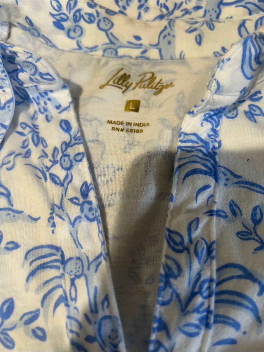 Lilly Pulitzer White and Blue Dress - Picture 3 of 6